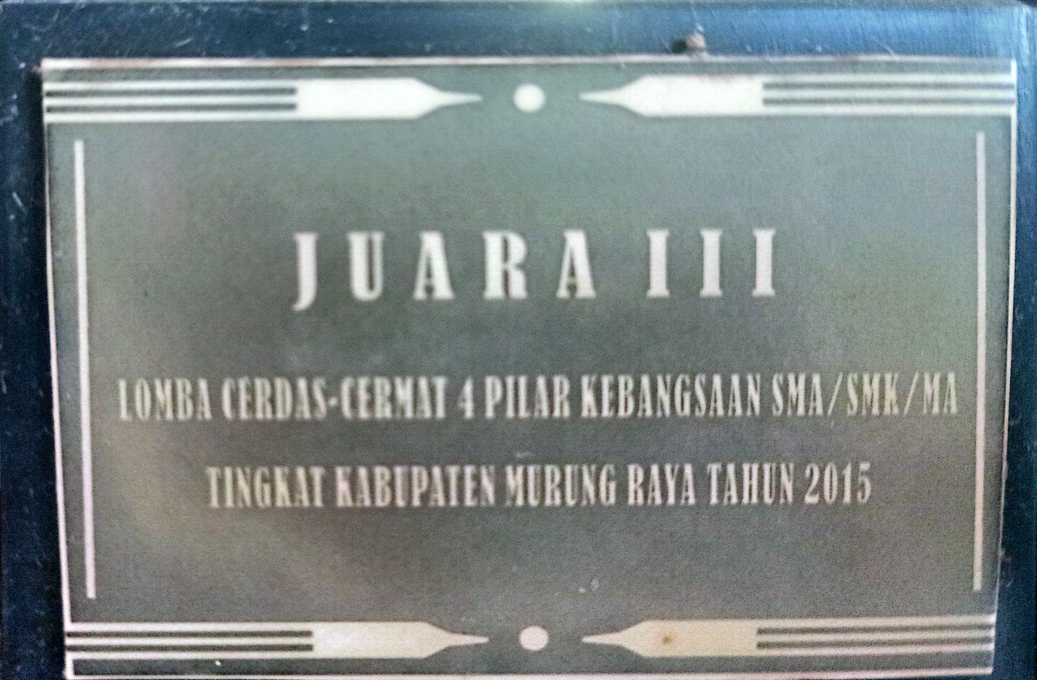 Juara 3 lomba cerdas cermat 